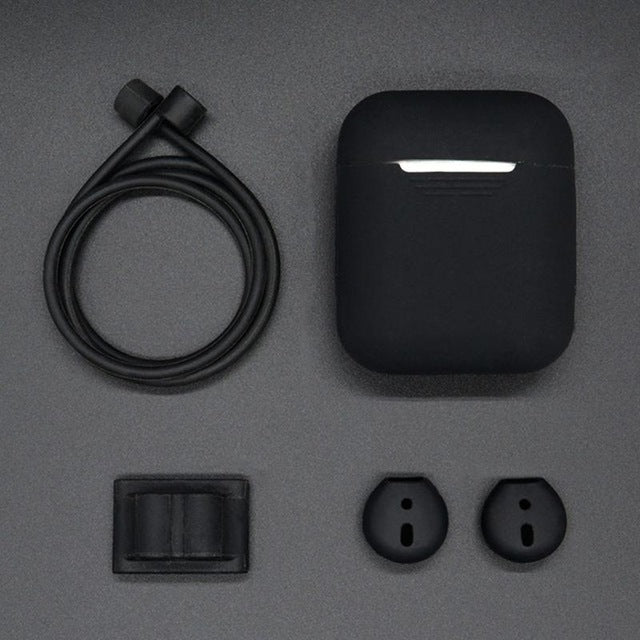Anti lost Silicone Holder for AirPods Portable Anti lost Strap Cord Silicone Protective Eartips for earpods
