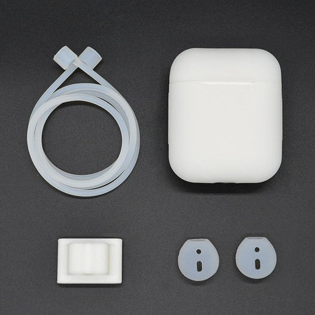 Anti lost Silicone Holder for AirPods Portable Anti lost Strap Cord Silicone Protective Eartips for earpods